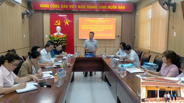 BAN KINH TẾ - NGÂN SÁCH HỘI ĐỒNG NHÂN DÂN  XÃ NGUYỄN NGHIÊM GIÁM SÁT CHUYÊN ĐỀ VỀ THỰC HIỆN  KẾ HOẠCH ĐẦU TƯ CÔNG ĐỐI VỚI PHÒNG KINH TẾ